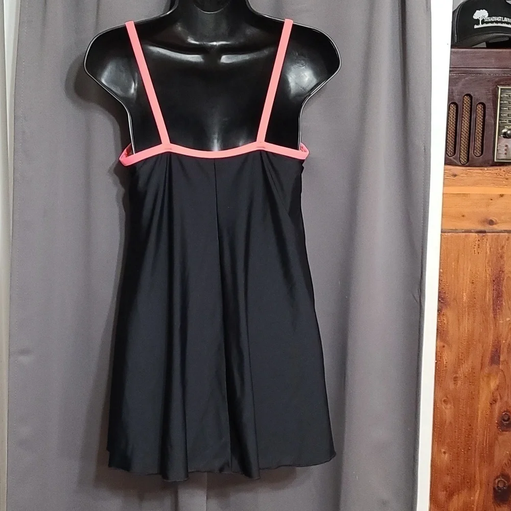 Costa‎ del Sol Womens Swimdress Black Coral Size L? GUC READ